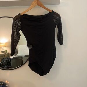 Mirella Olivina Lace Long Sleeve Leotard